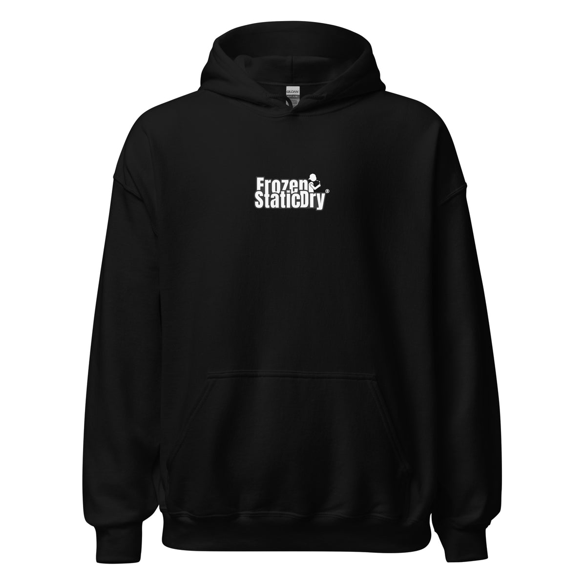FrozenStaticDry Menu Hoodie classic-line personalisiert schwarz vorne