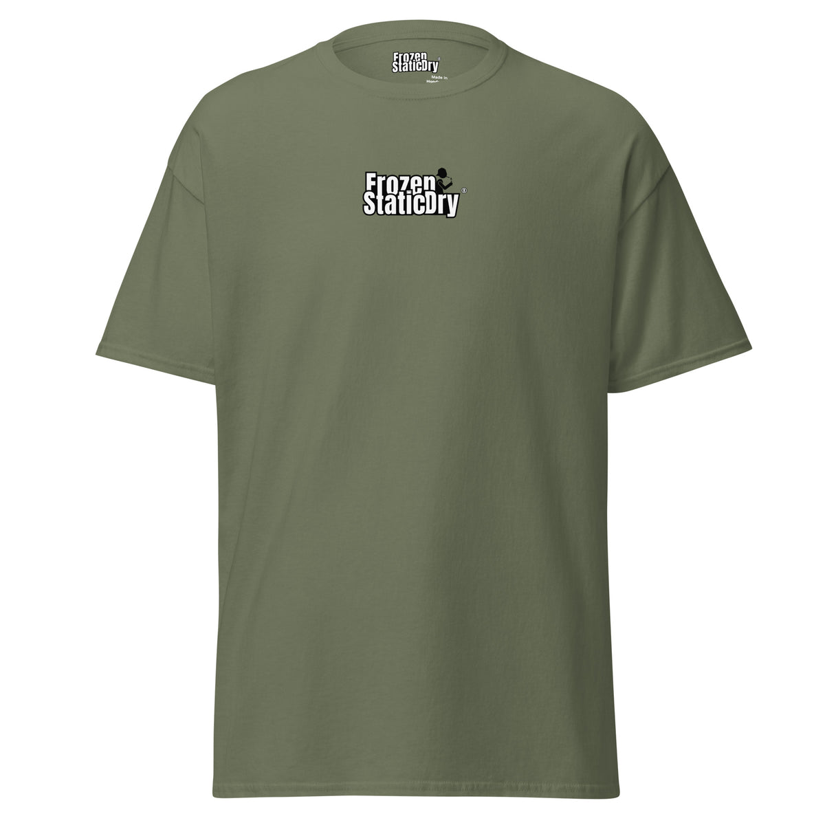 FrozenStaticDry Menu Shirt personalisiert green vorne 