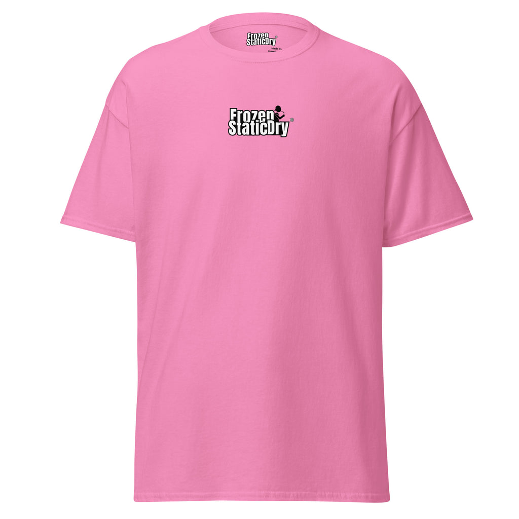 FrozenStaticDry Menu Shirt personalisiert rosa vorne