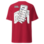 FrozenStaticDry Menu Shirt personalisiert rot titel