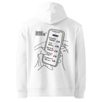 FrozenStaticDry® Unisex Hoodie Menu hinten weiß 