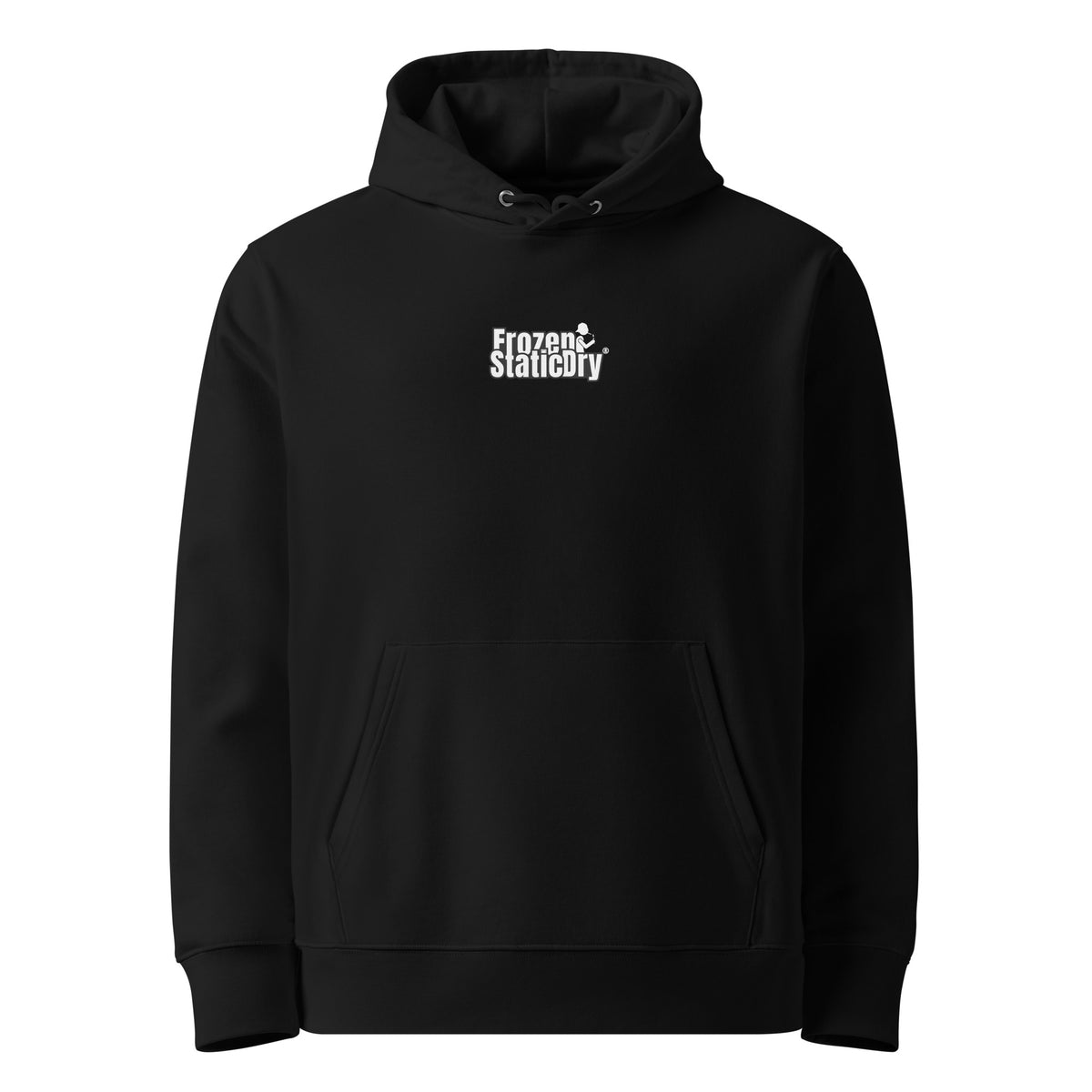 FrozenStaticDry® Unisex Hoodie Menu vorne schwarz 