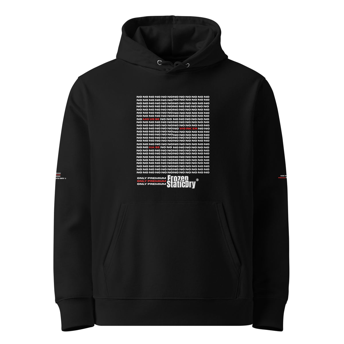FrozenStaticDry® Unisex Hoodie Noworker 2.0 vorne 