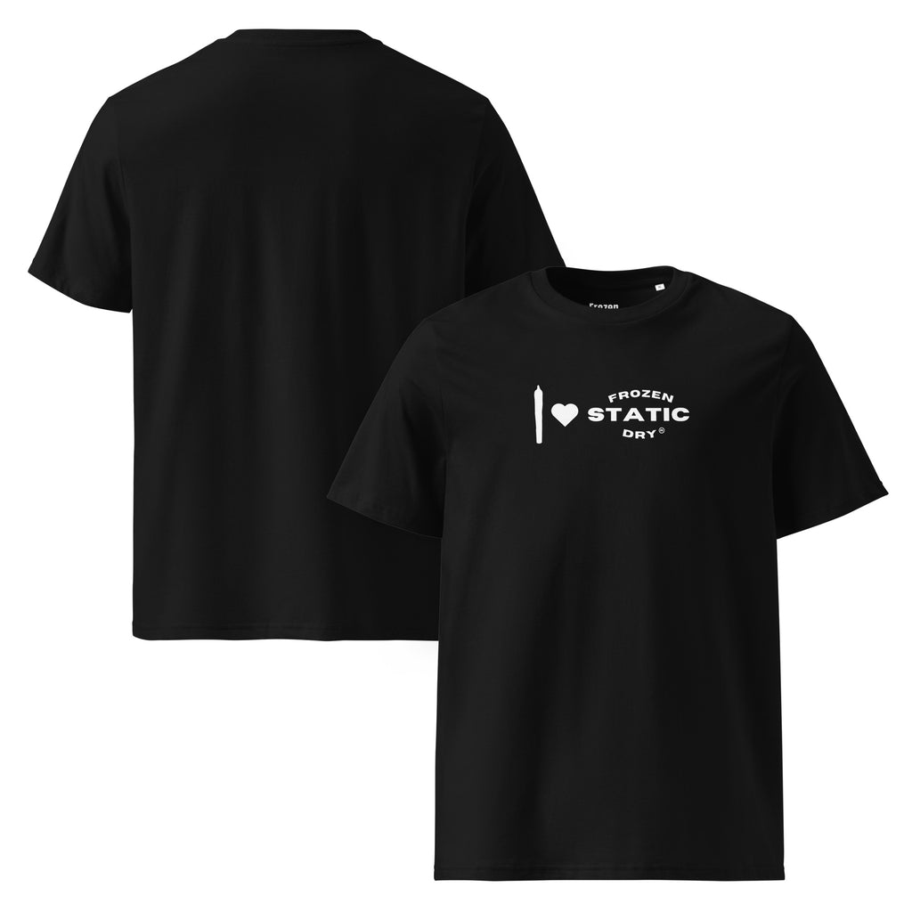 FrozenStaticDry® Unisex T-Shirt Lovestatic schwarz vorne hinten