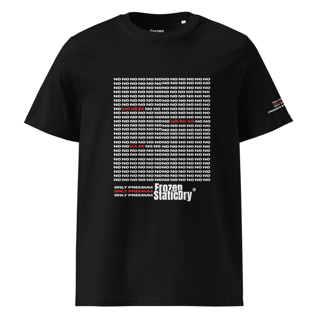 FrozenStaticDry® Unisex shirt Noworker 2.0 schwarz vorne 